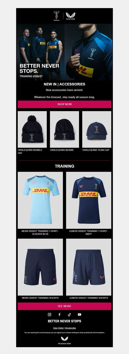 邮件模板创意 Harlequins Store 5
