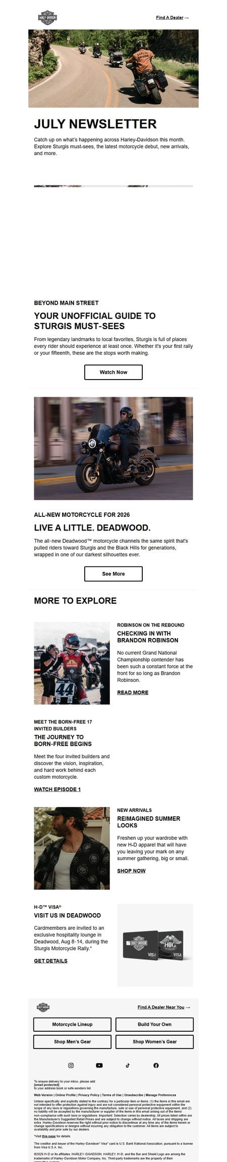 邮件模板创意 Harley Davidson 125