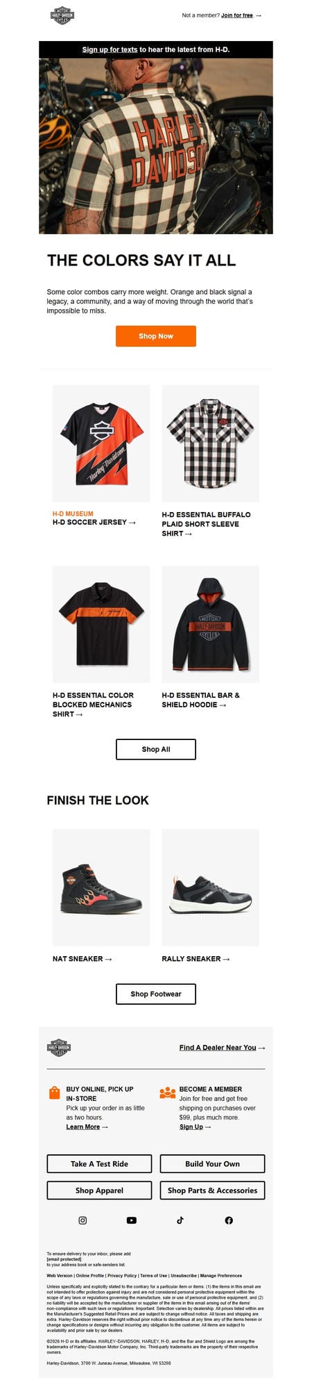 邮件模板创意 Harley Davidson Clothing Gear 53