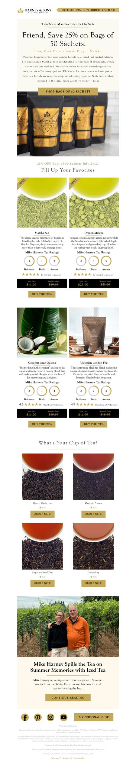 邮件模板创意 Harney Sons Fine Teas 146