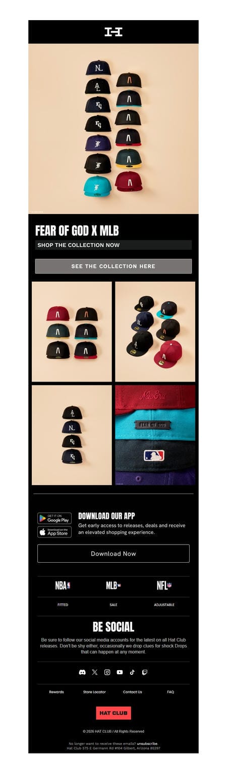 邮件模板创意 Hat Club 135