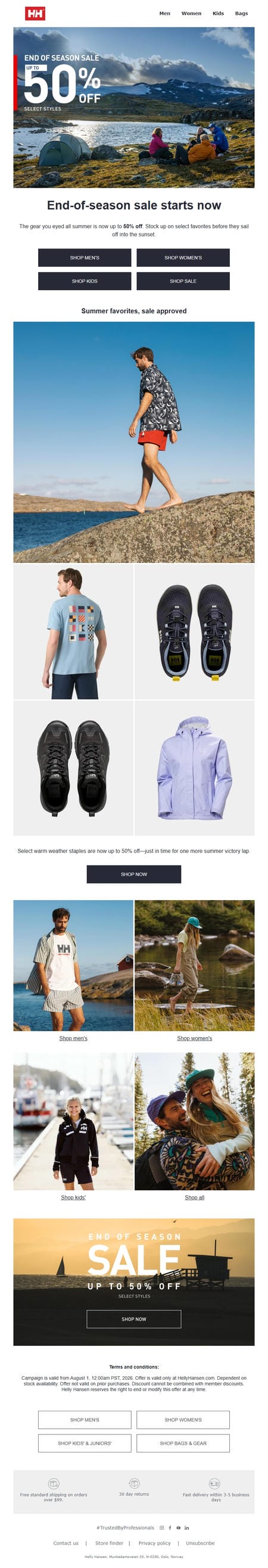 邮件模板创意 Helly Hansen 100