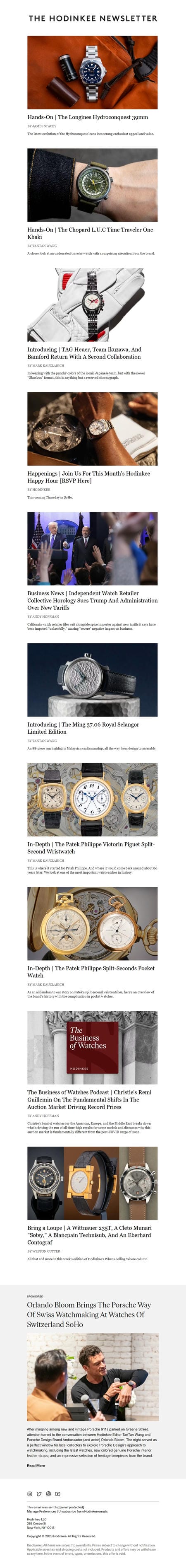 邮件模板创意 Hodinkee 86