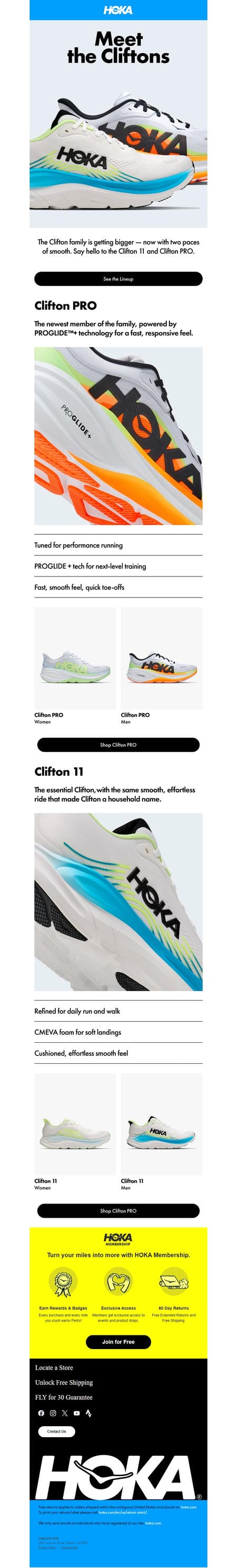 邮件模板创意 Hoka 250