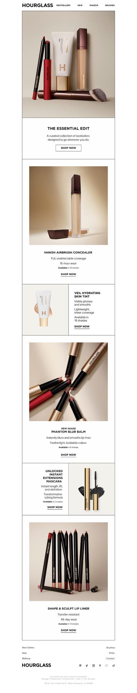 邮件模板创意 Hourglass Cosmetics 29