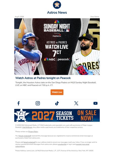邮件模板创意 Houston Astros 56