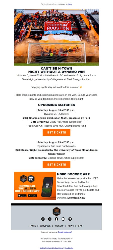 邮件模板创意 Houston Dynamo Fc 122