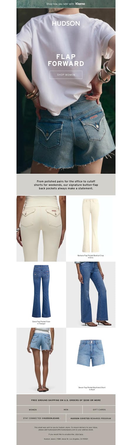 邮件模板创意 Hudson Jeans 60