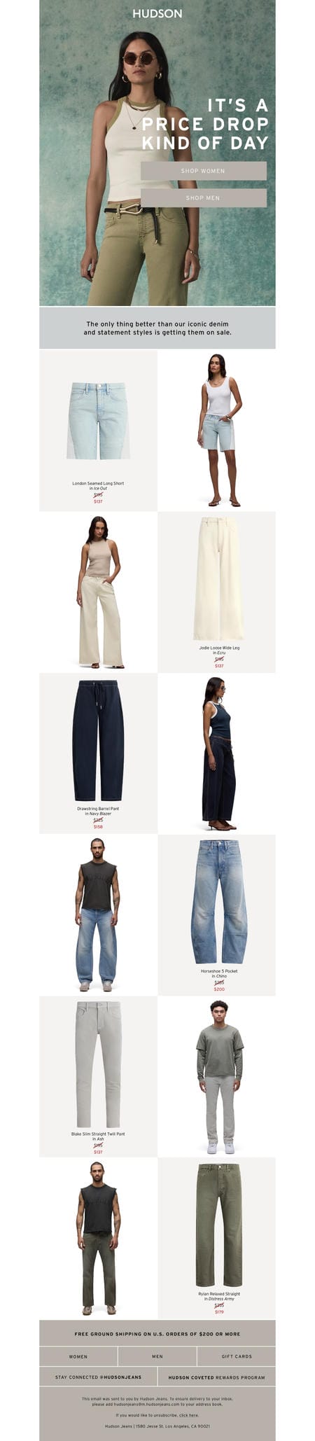 邮件模板创意 Hudson Jeans 64