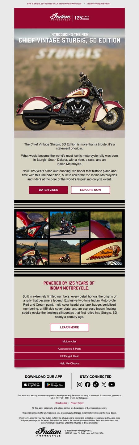 邮件模板创意 Indian Motorcycle 43