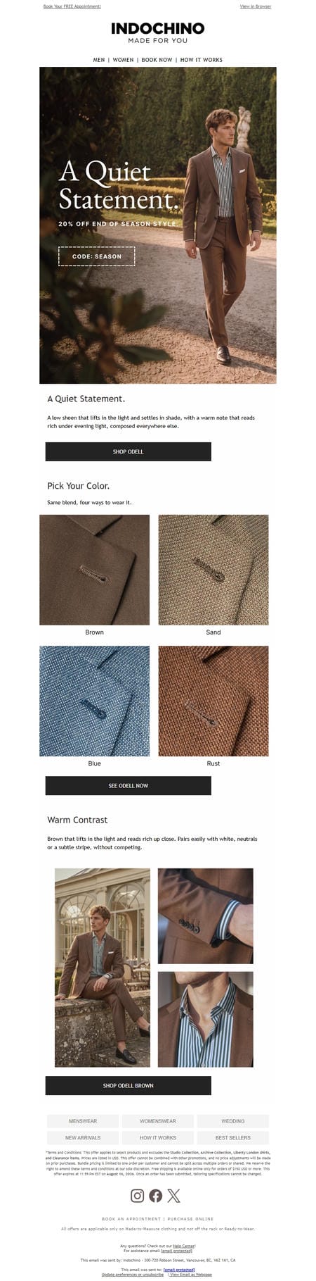 邮件模板创意 Indochino 405