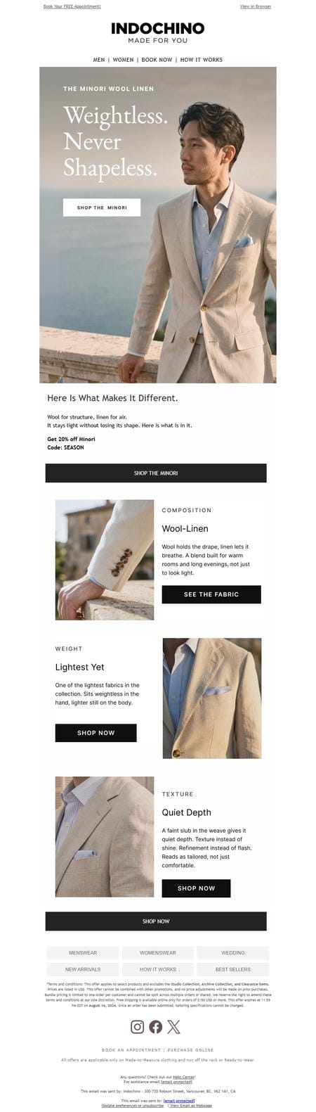 邮件模板创意 Indochino 406