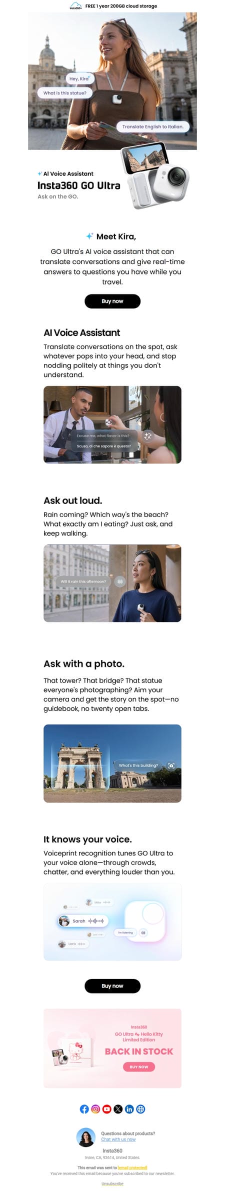 邮件模板创意 Insta360 4