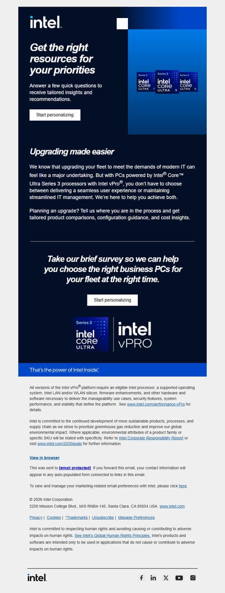 邮件模板创意 Intel Corporation 9
