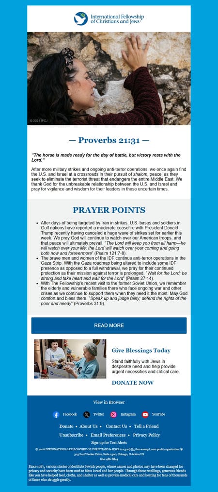 邮件模板创意 International Fellowship Of Christians And Jews 322