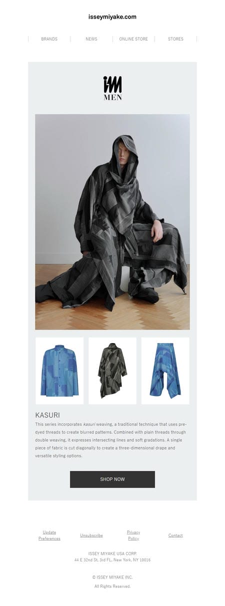 邮件模板创意 Issey Miyake Usa 69