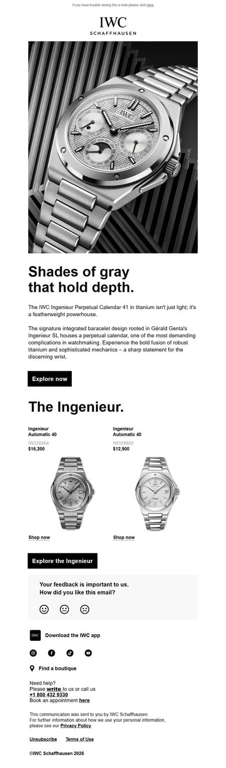 邮件模板创意 Iwc Schaffhausen 15