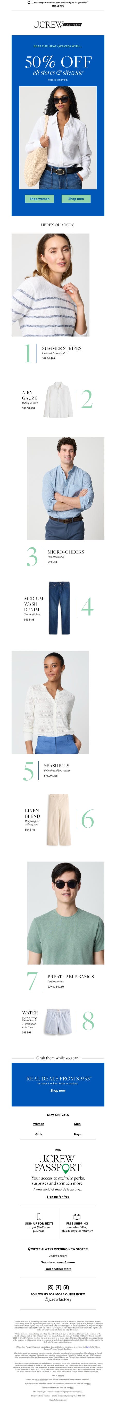 邮件模板创意 J Crew Factory 254