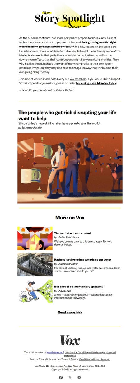 邮件模板创意 Jacob Brogan Vox