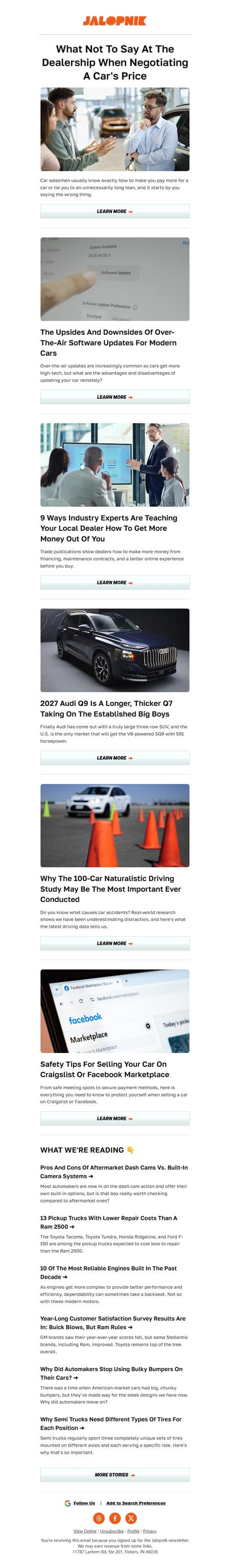 邮件模板创意 Jalopnik 60