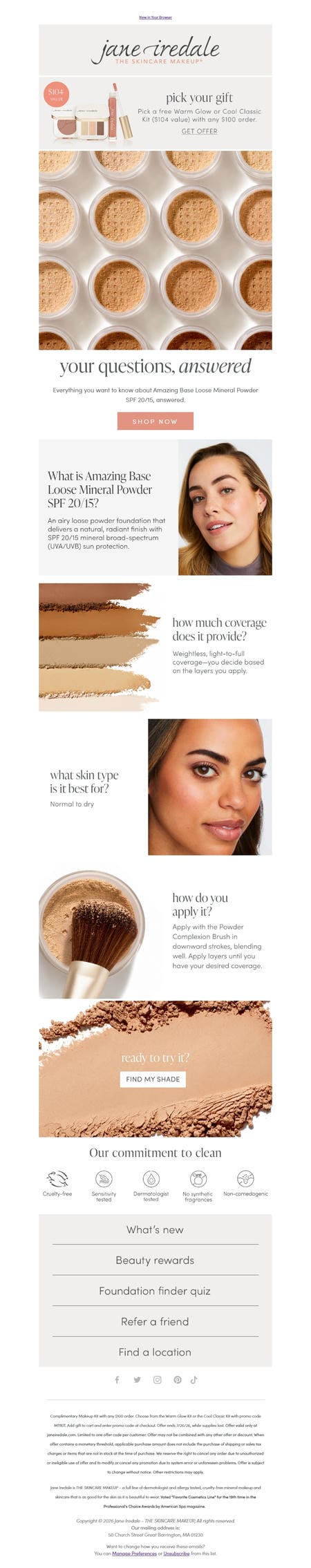 邮件模板创意 Jane Iredale 330