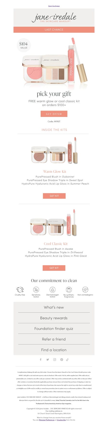 邮件模板创意 Jane Iredale 333