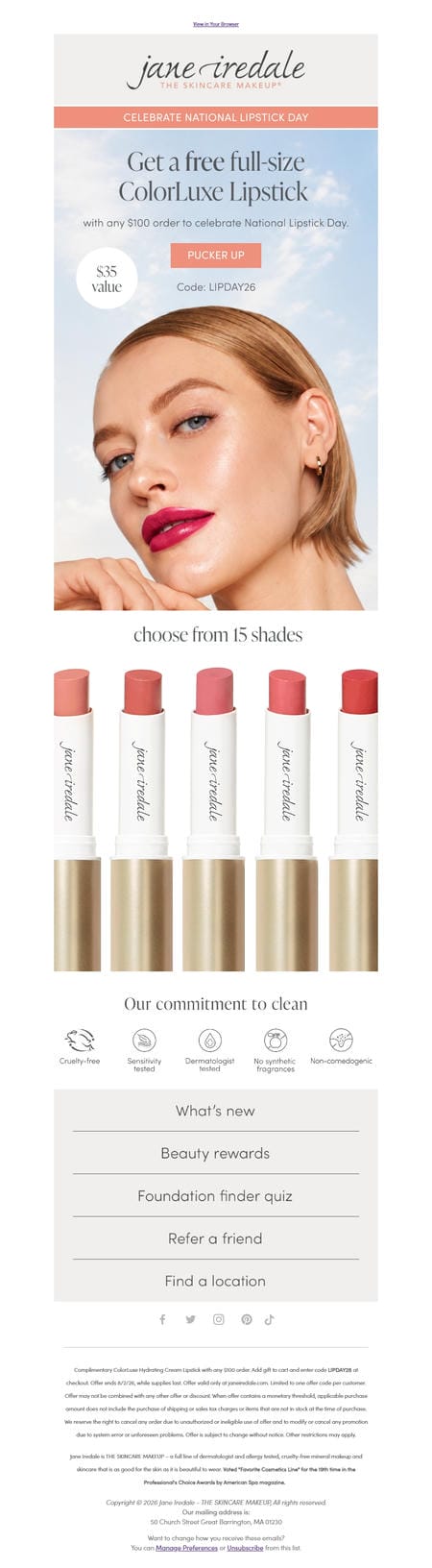 邮件模板创意 Jane Iredale 336
