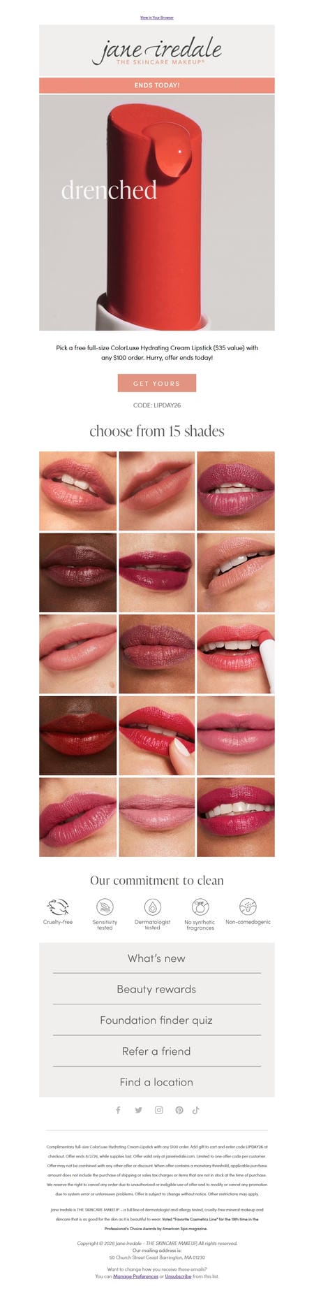 邮件模板创意 Jane Iredale 340