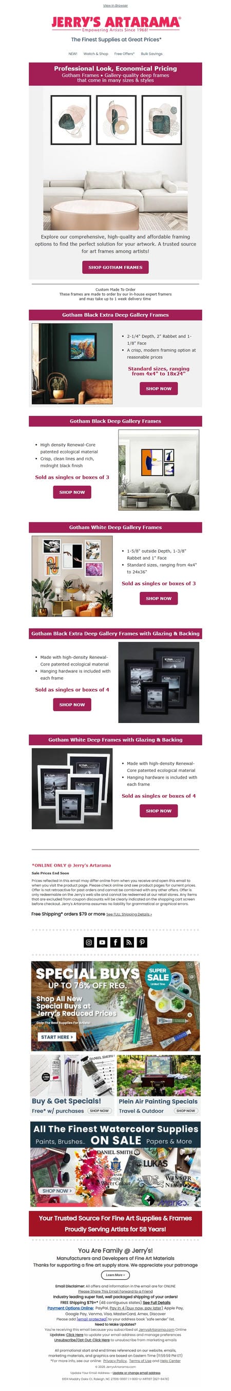 邮件模板创意 Jerrys Artarama Art Supplies 37