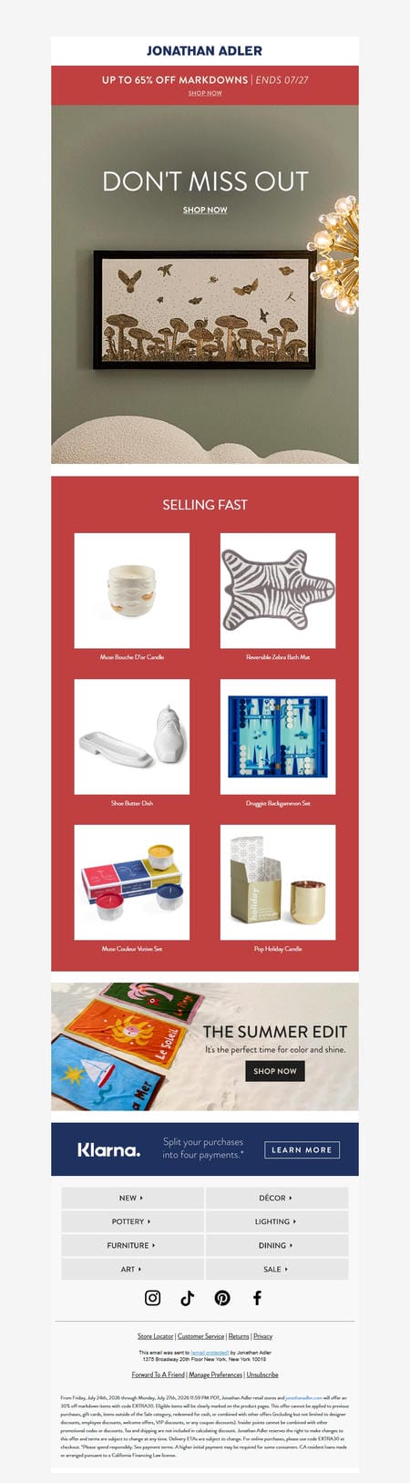 邮件模板创意 Jonathan Adler 253