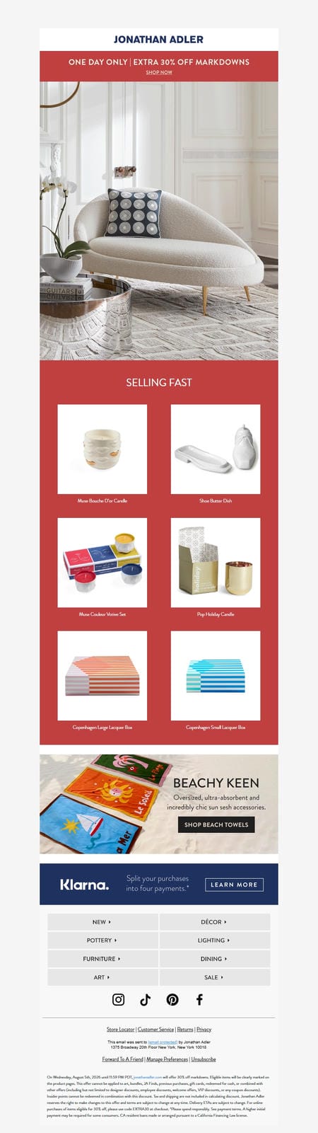 邮件模板创意 Jonathan Adler 261