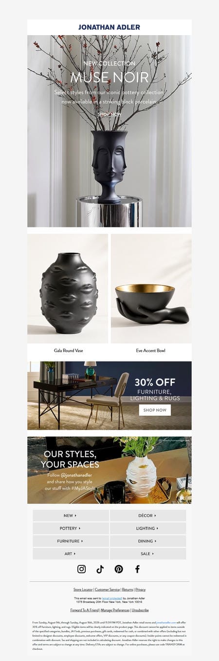 邮件模板创意 Jonathan Adler 266