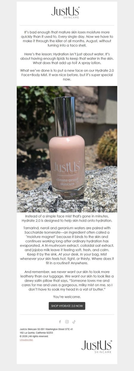 邮件模板创意 Justus Skincare 55