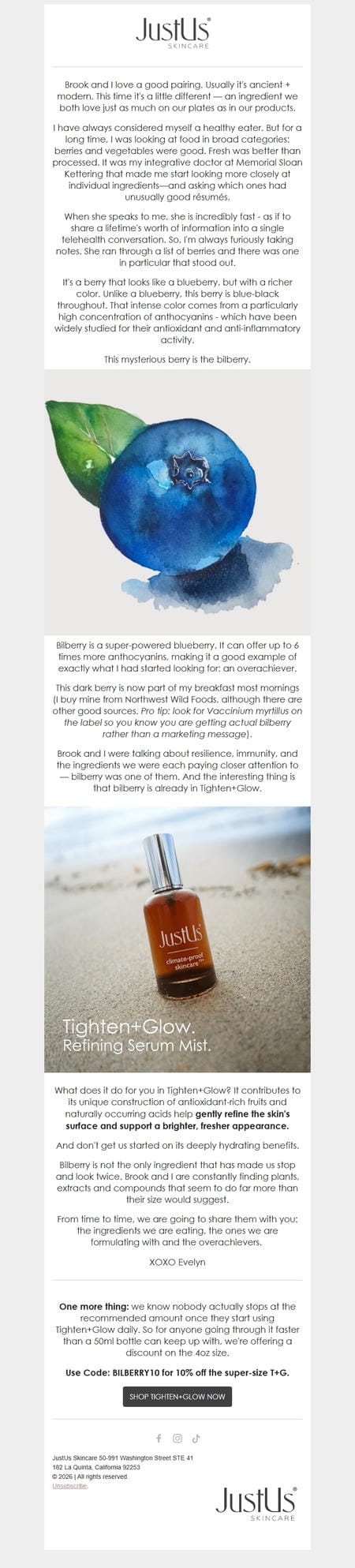 邮件模板创意 Justus Skincare 56
