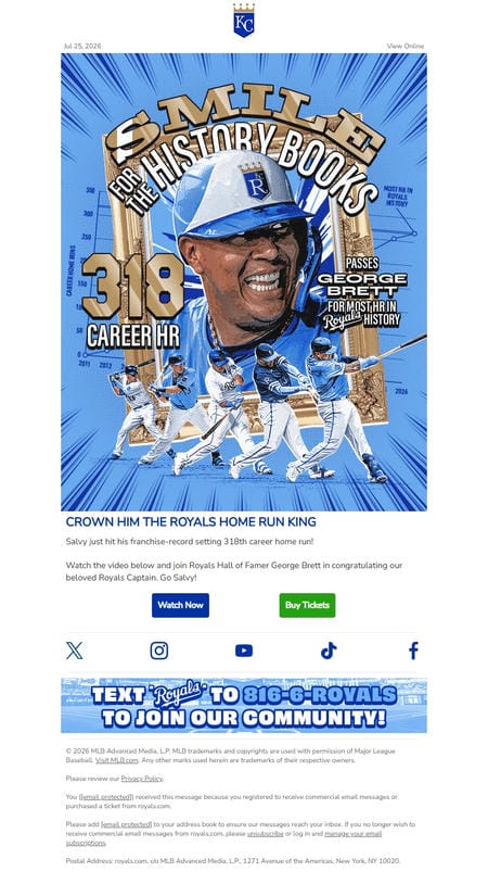 邮件模板创意 Kansas City Royals 75