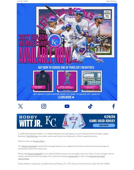 邮件模板创意 Kansas City Royals 78