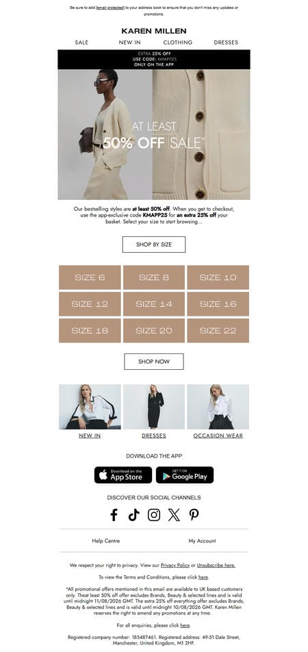 邮件模板创意 Karen Millen 575