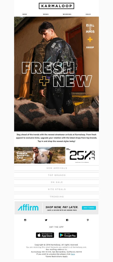 邮件模板创意 Karmaloop Com 1849