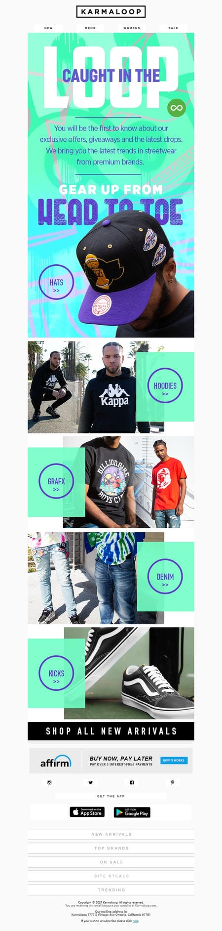 邮件模板创意 Karmaloop Com 1858