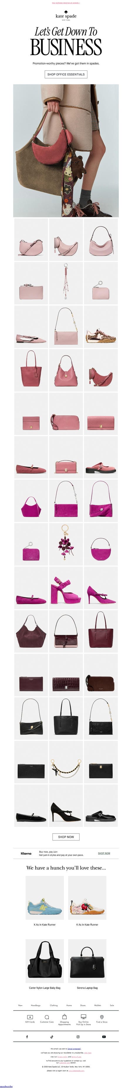 邮件模板创意 Kate Spade 404