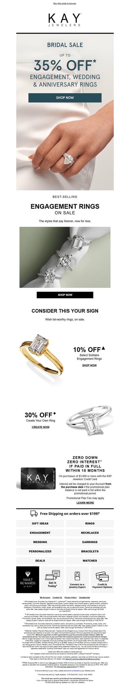邮件模板创意 Kay Jewelers 100