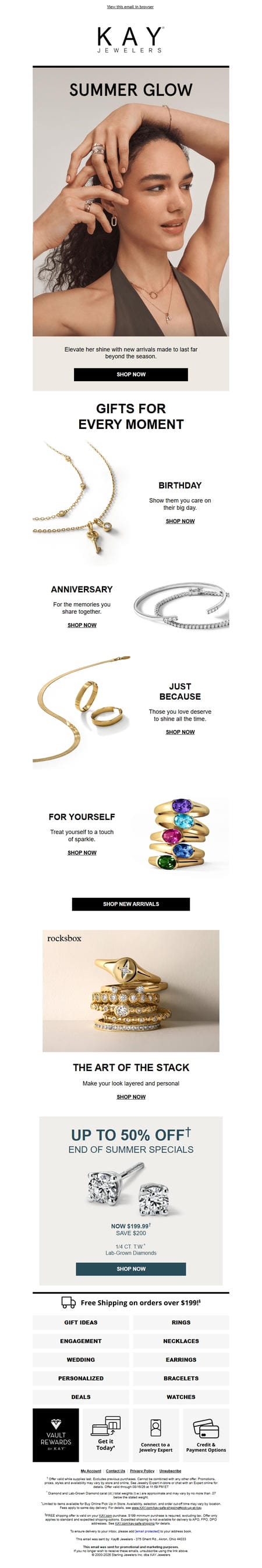 邮件模板创意 Kay Jewelers 101