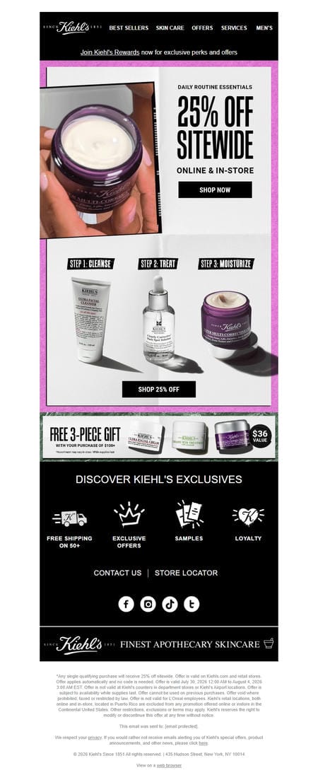 邮件模板创意 Kiehls Since 1851 134