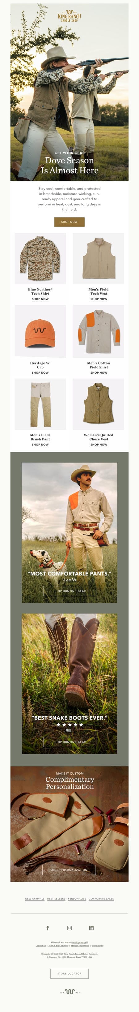 邮件模板创意 King Ranch Saddle Shop 122