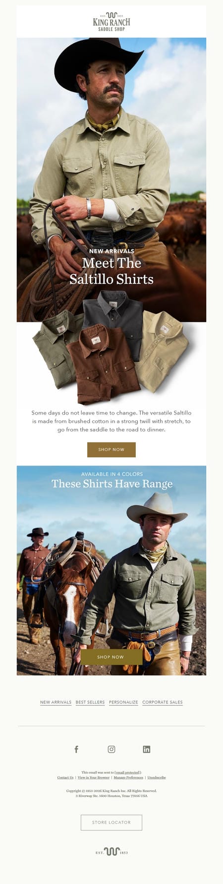 邮件模板创意 King Ranch Saddle Shop 123
