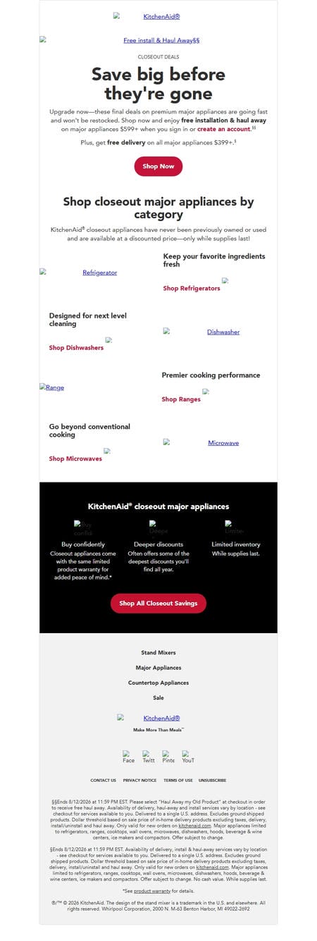 邮件模板创意 Kitchenaid 12
