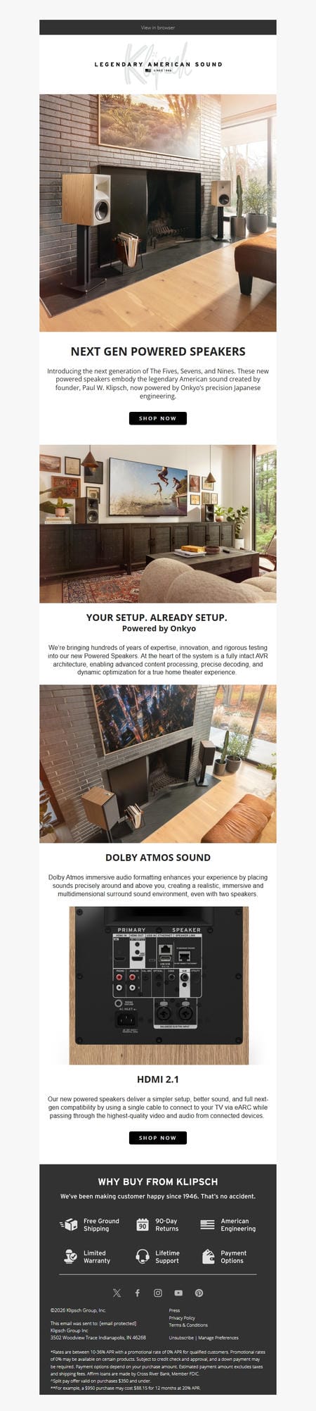 邮件模板创意 Klipsch Audio 157
