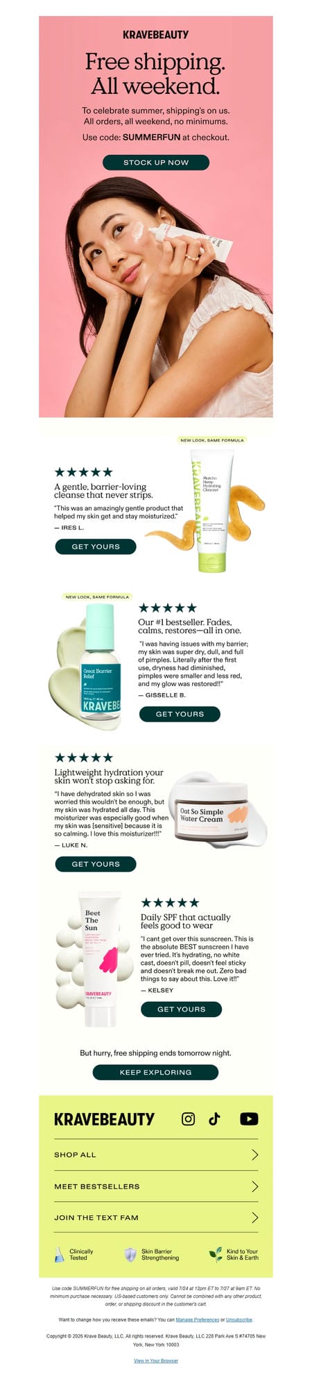 邮件模板创意 Kravebeauty 110