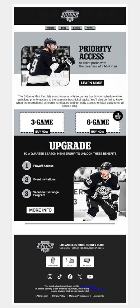 邮件模板创意 La Kings 256