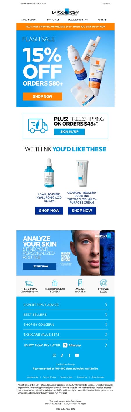 邮件模板创意 La Roche Posay 40